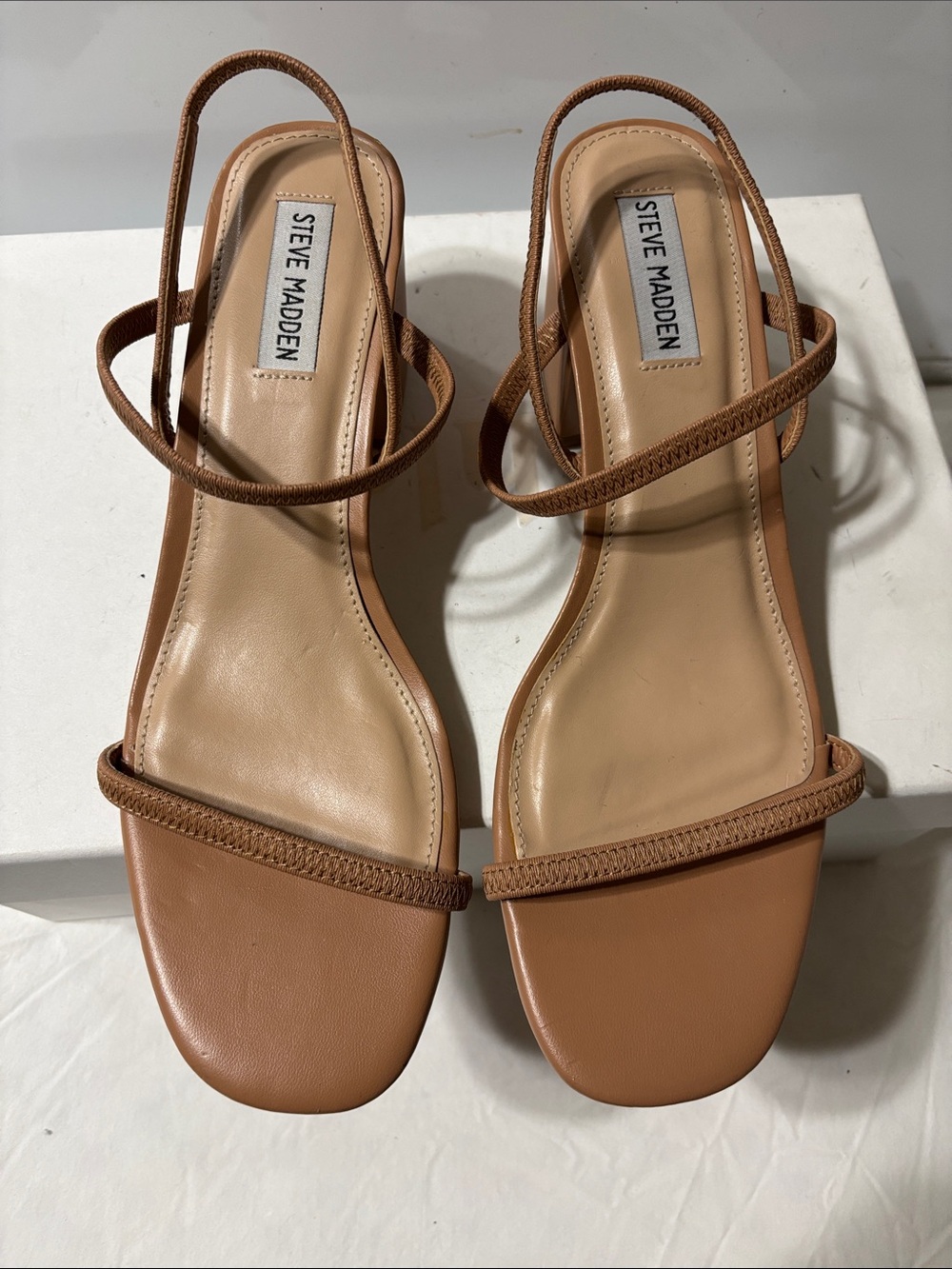 Steve Madden Tan Strappy Slingback Sandals